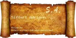 Siffert Adrienn névjegykártya